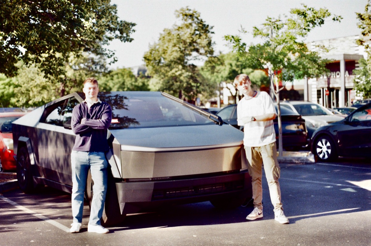 Me and Ali with a cybertruck!