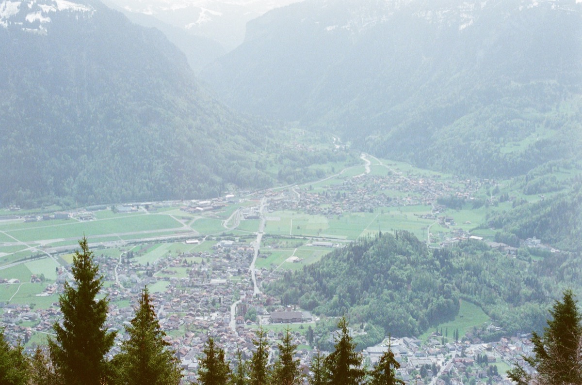 View of interlaken from atop